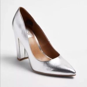 Dolce Vita Silver Pointed Toe Heels